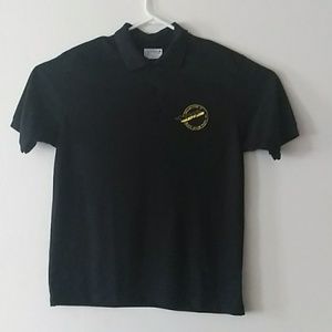 Crystal Springs Sz L Black Polo Golf shirt